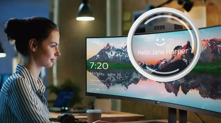 PHILIPS LCD monitor with USB-C Dock Windows Hello