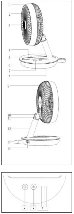EUROM-384642-Vento-Cordless-Foldable-Fan-fig-1