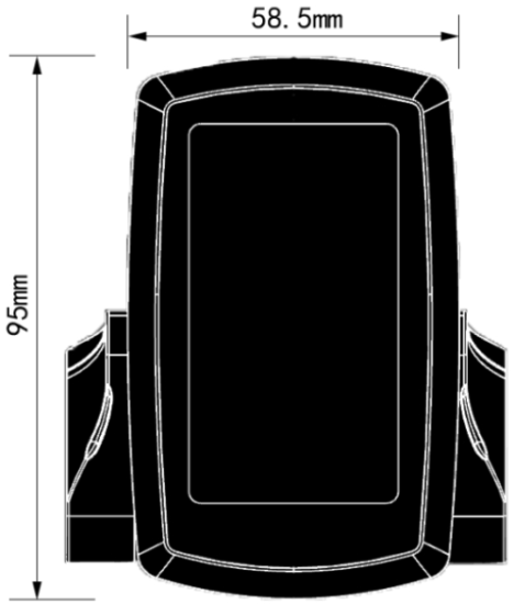 Yolin YL80C E-Bike Display - Dimensions