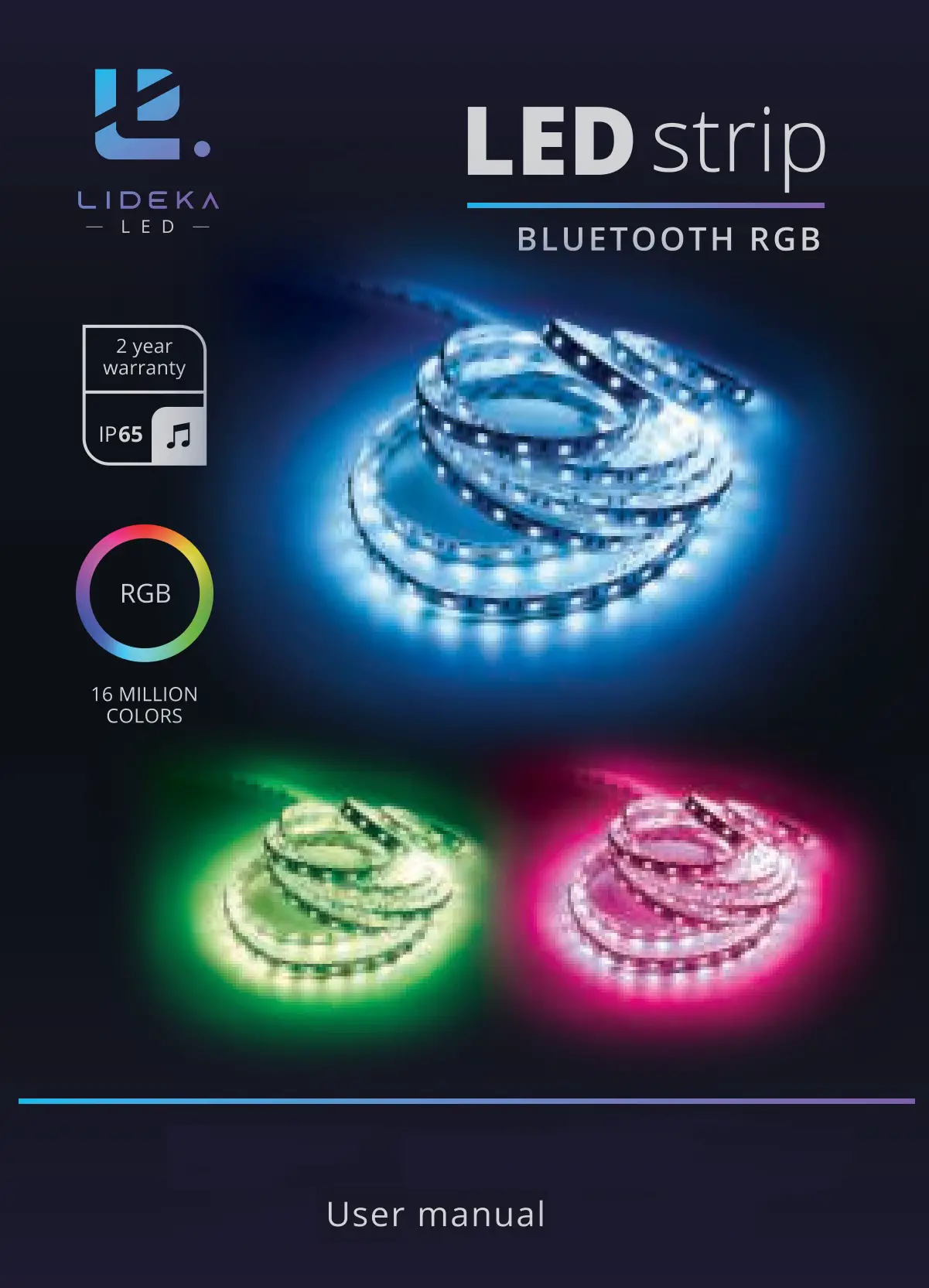 LIDEKA LED Strip 15 Meter (2x7.5) - RGB - 3.0 A User Manual
