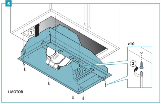 falmec FISAB22B3SS Sabina Potenza 22m Inch Scotch Brite Stainless Steel Insert Range Hood - 10