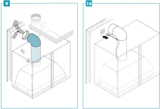 falmec FISAB22B3SS Sabina Potenza 22m Inch Scotch Brite Stainless Steel Insert Range Hood - 14