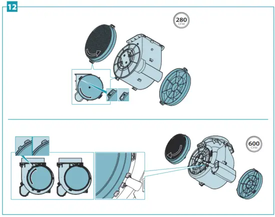 falmec FISAB22B3SS Sabina Potenza 22m Inch Scotch Brite Stainless Steel Insert Range Hood - 17