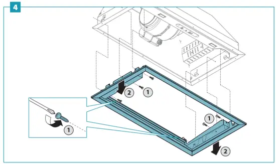falmec FISAB22B3SS Sabina Potenza 22m Inch Scotch Brite Stainless Steel Insert Range Hood - 9