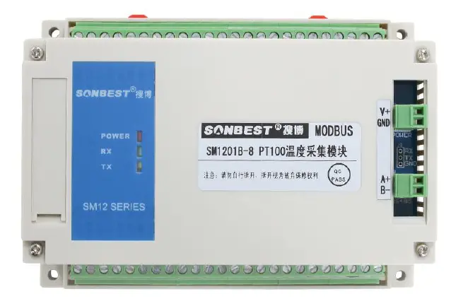 SONBEST SM1201B RS485 Interface 8-Channel Pt100 Temperature Acquisition Module