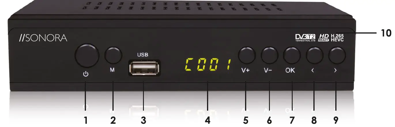 SONORA DVB-T2-265-HD Digital Terrestrial Receiver 5
