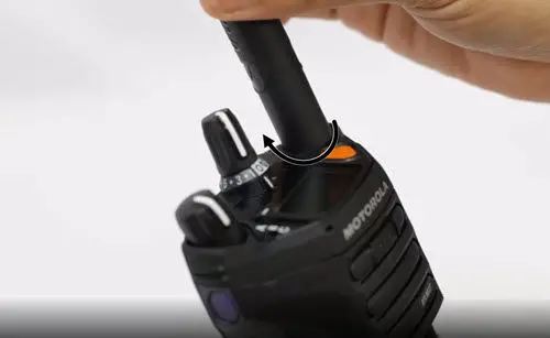 Motorola P25 Mobile Two Way Radio - Attaching the Antenna