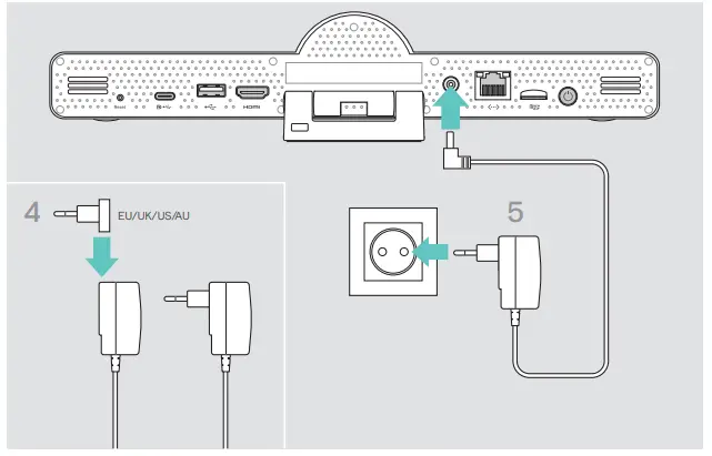 Connecting to the mains