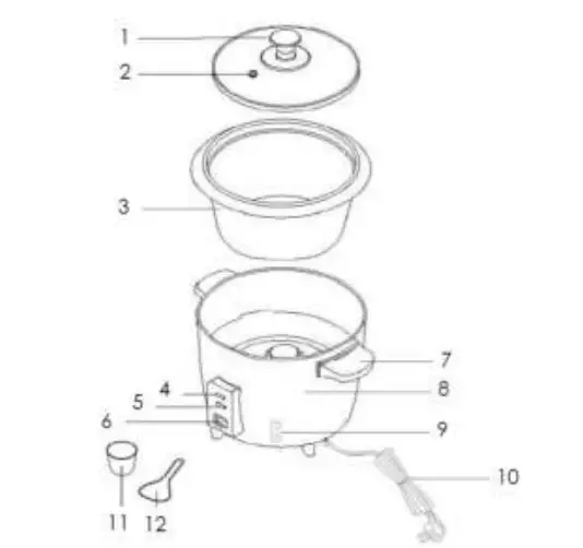 DAEWOO F6EV19SM2 Free Standing Electric Cooker - Figure 1