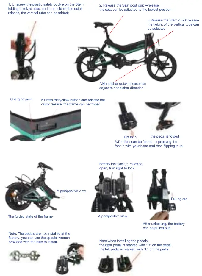 HITWAY 14F005 Mini Folding High End Electric Bicycle - fig2