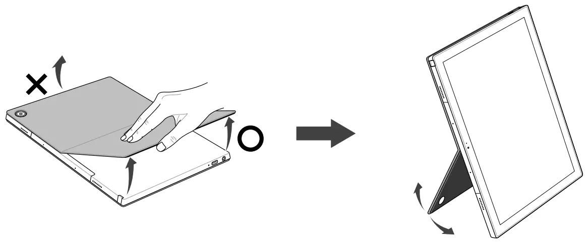 ASUS PAD B3000DQ1 ExpertBook B3 Detachable Laptop - Portrait view