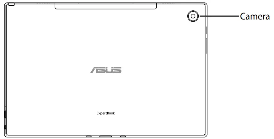 ASUS PAD B3000DQ1 ExpertBook B3 Detachable Laptop - Rear View