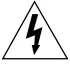 Lightning flash with arrowhead symbol