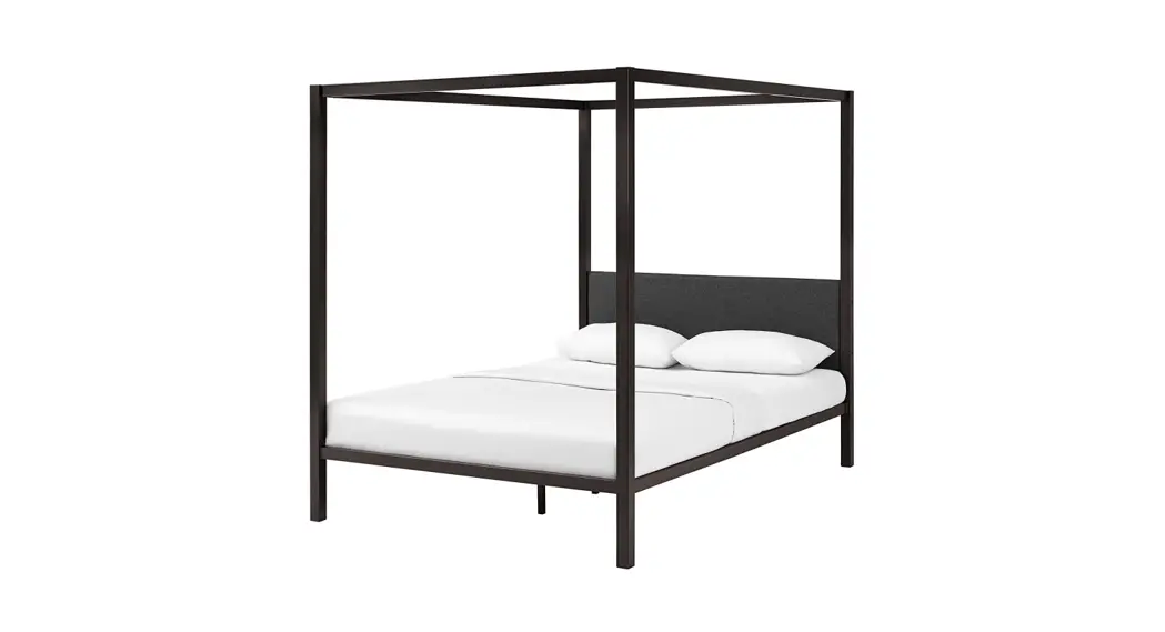 Homedepot 748f-bk-hd Black Metal Canopy Bed Full Size Instruction Manual