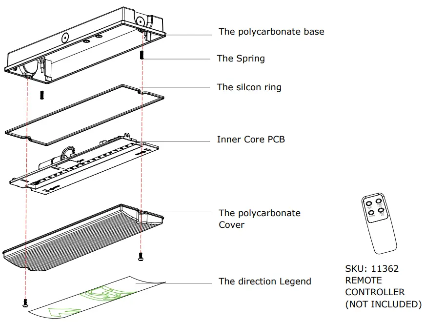 V-TAC 80133970 LED Emergency Exit Light-fig4
