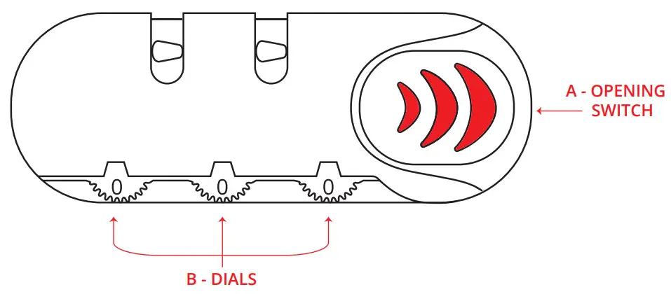 SQ professional C01 Runner Luggage Combination Lock