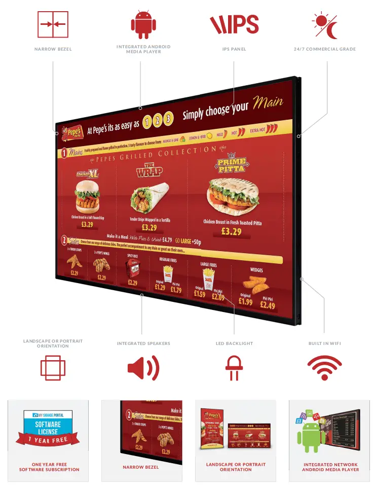 e-screen ESM32D 32 Inch Network Digital Menu Boards fig 11