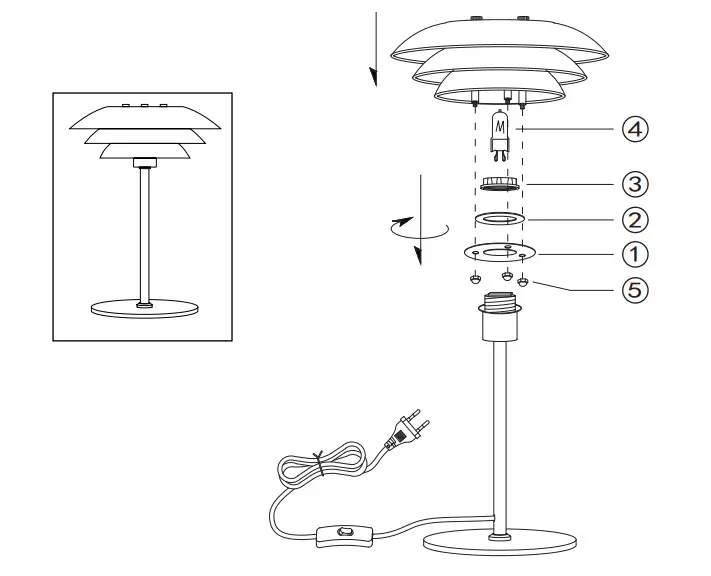 DYBERG LARSEN 8204 DL20 Opal Table Lamp
