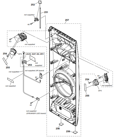 SONY MHC V3 Floor Standing Speakers System - FRONT