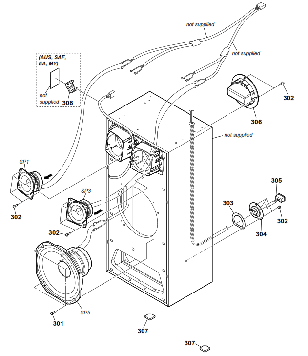 SONY MHC V3 Floor Standing Speakers System - LOADINGF