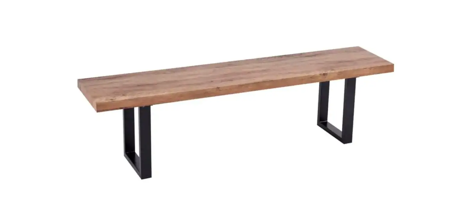 Best Master Furniture Ba224brb Industrial Chic Rectangular Oak Wood Dining Bench Instruction Manual