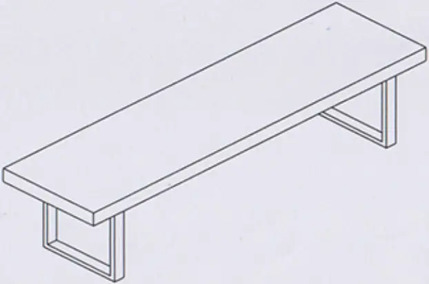 Best Master Furniture Chic Rectangular Oak Wood Dining Bench 01