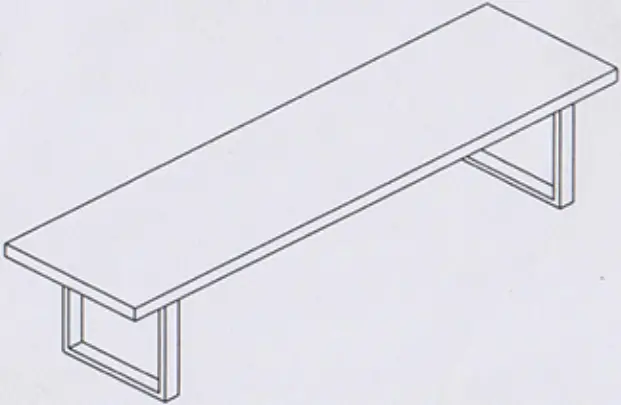 Best Master Furniture Chic Rectangular Oak Wood Dining Bench B01