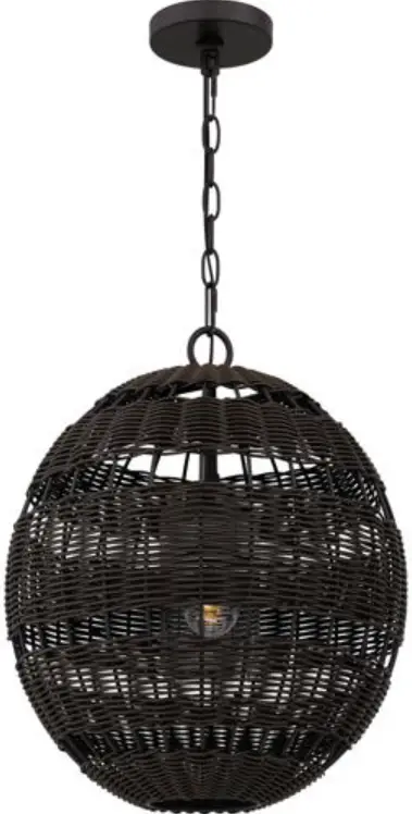 QUOIZEL QP5571WT and QP5571AWH 16 Inch Antique Pendant Ceiling Light