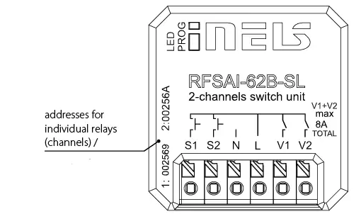 inELS RFSAI-62B-SL Switch Unit with Input for External Button-39
