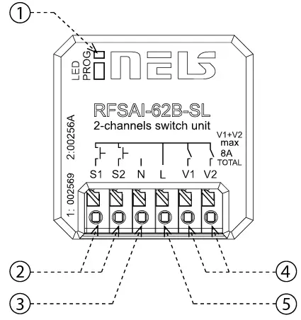 inELS RFSAI-62B-SL Switch Unit with Input for External Button-8