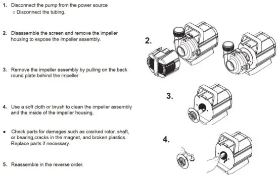FIG 6 Cleaning the pump