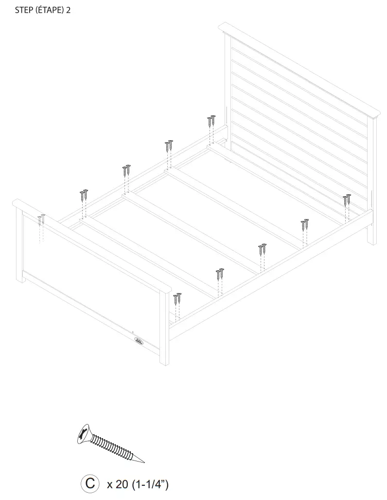 evolur 8322F Aurora Full Size Bed in Silver Grey Pearl - fig 3