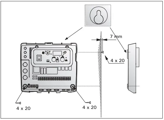 Fixing the device to the wall