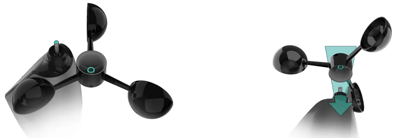 LA CROSSE TECHNOLOGY WVLTV WSDR1 Replace Wind Cups or Directional Vane on Cyclone and Glide Sensors - FIG 2