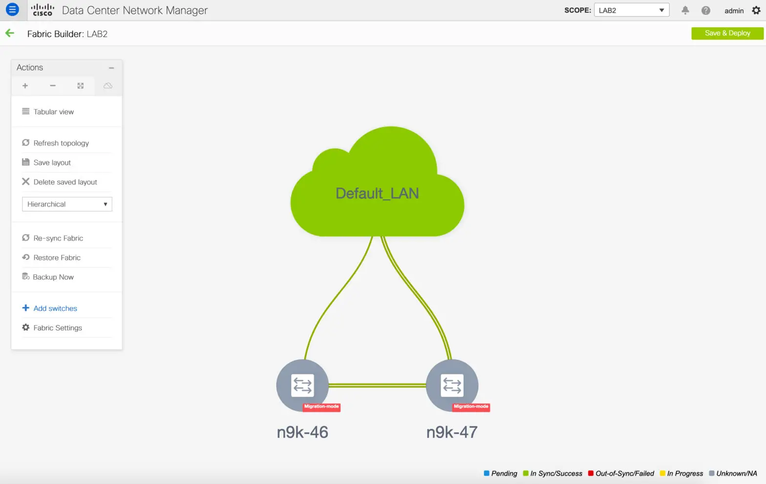 cisco DCNM Classic LAN Deployment - Upgrading from the Classic LAN Deployment to the LAN Fabric Deployment 2
