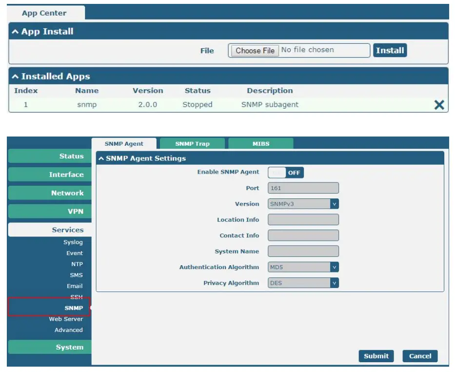 robustel SNMP App - fig 4