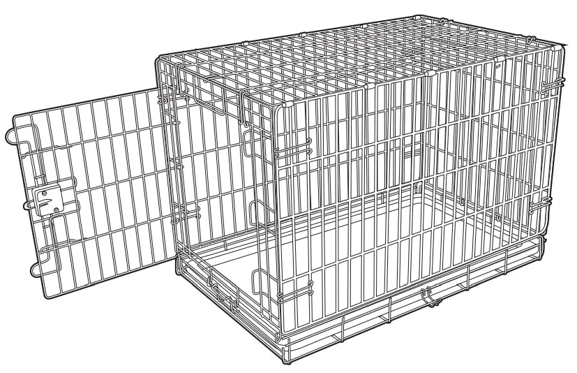 amazonbasics-B09G4KS7FY-Foldable-Dog-Metal-Crate- Single-Door-fig-1