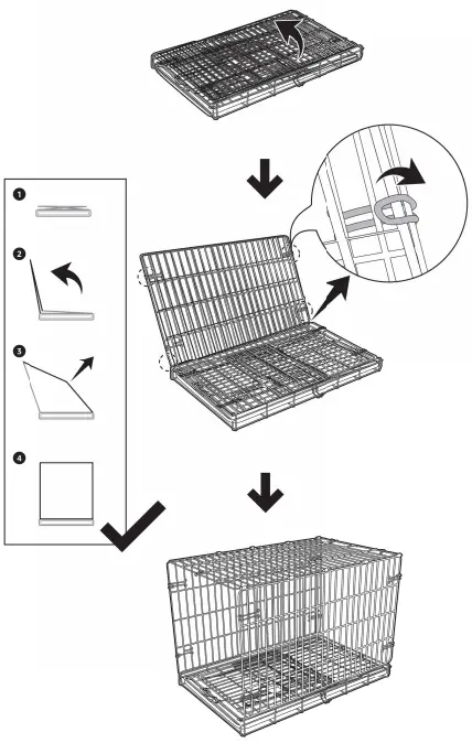amazonbasics-B09G4KS7FY-Foldable-Dog-Metal-Crate- Single-Door-fig-4