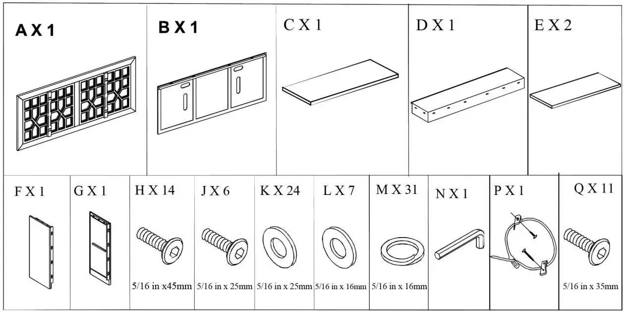 ASHLEY A4000309 Roseworth Accent Cabinet User Manual - Parts