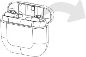 Charging Case Truly Wireless Earbud Power on