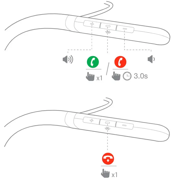 JBL LIVE200BT Wireless In-Ear Neckband Headphones - control2