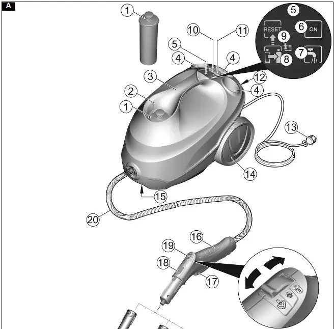 KARCHER SC 3 EasyFix Steam Cleaner - Product Overview 1