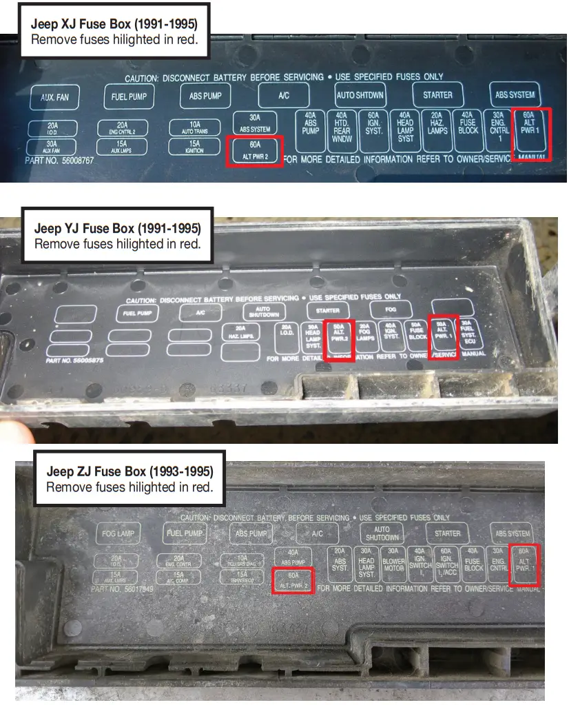 JEEPCABLES 1993 1998 Grand Cherokee ZJ Big 7 Kit - Figure 3