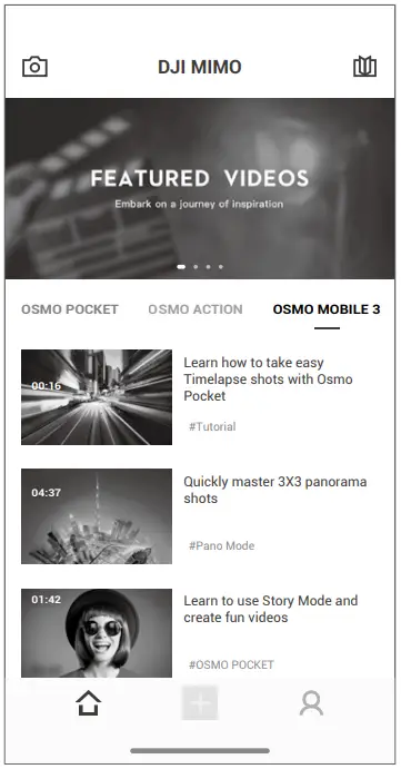 dji OSMO MOBILE 3 Smartphone Gimbal - DJI Mimo App