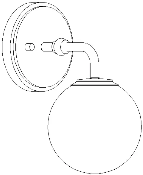 A04623 1-Light Modern Black-Gold Wall Sconce