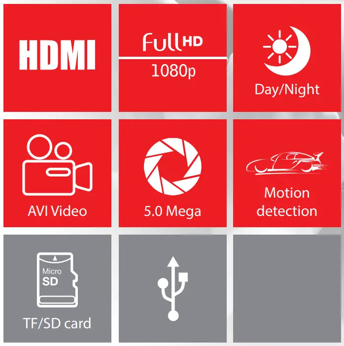 GEMBIRD DCAM-005 Metal HD Dashcam with Night Vision --