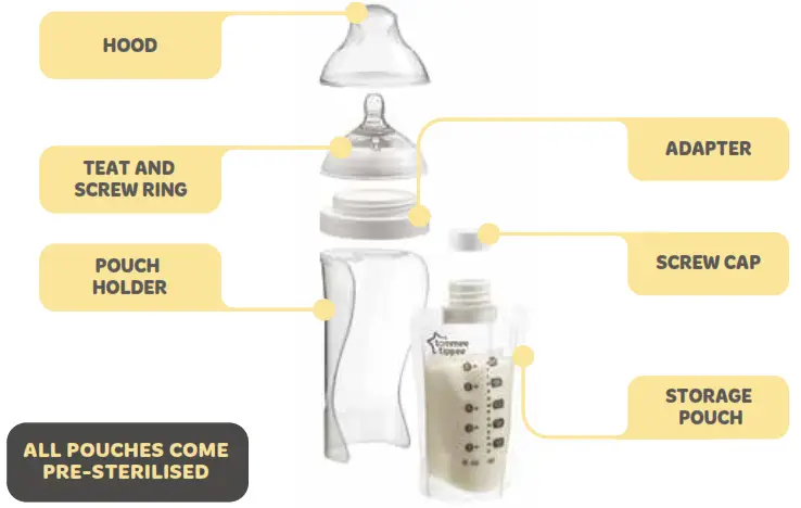 Tommee Tippee Express and Go Pouch Bottle and Pouch