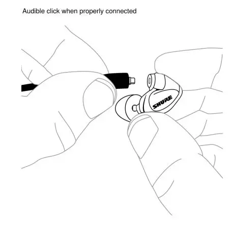 SHURE Aonic 5 Sound Isolating Earphones User Guide - Detachable Cable