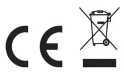 CE and disposal icon