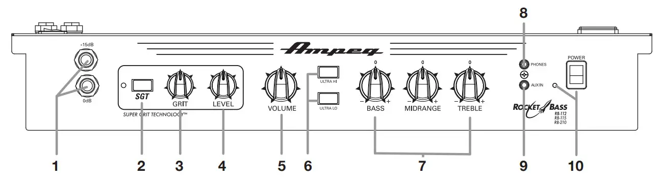 Ampeg RB-108 Rocket Bass Combo Amplifiers - RB-112